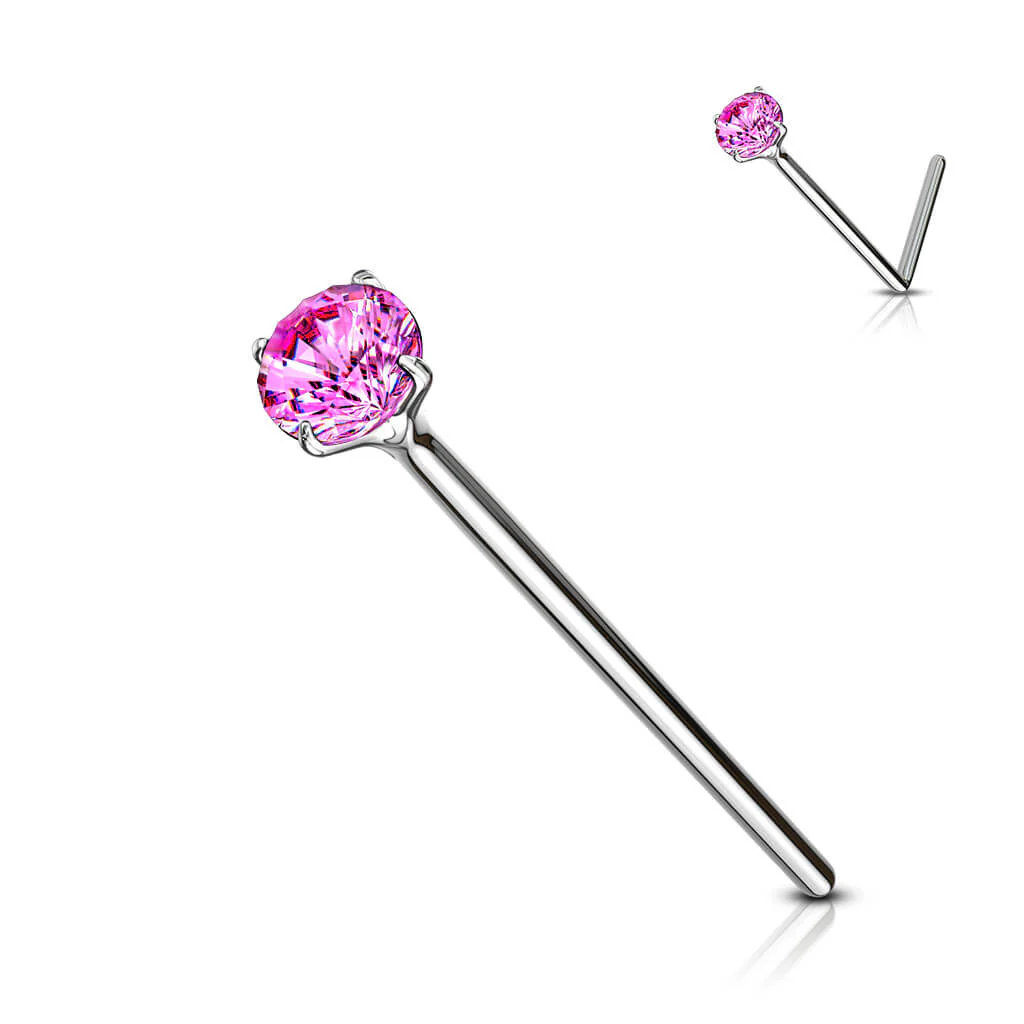 Argent 925 Nez Queue de Poisson Zircone Argent Pliable - Image 7