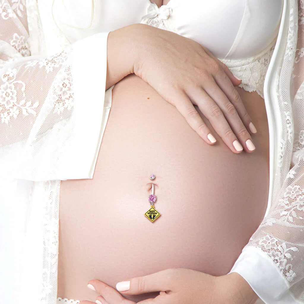 Piercing Nombril Pendentif Pieds de Bébé Zircone - Image 6