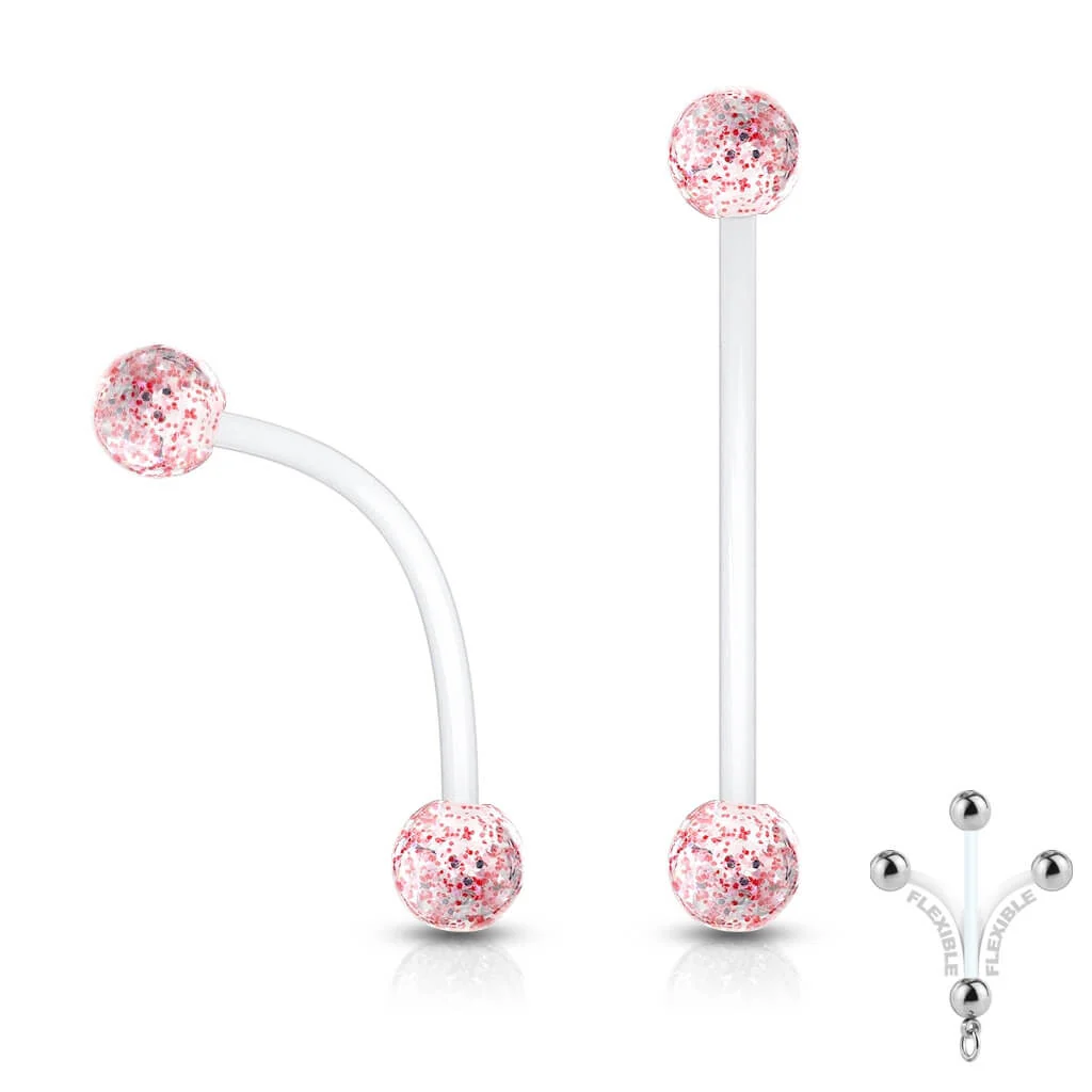 Piercing Nombril Bille Acrylique Pailletée - Image 10