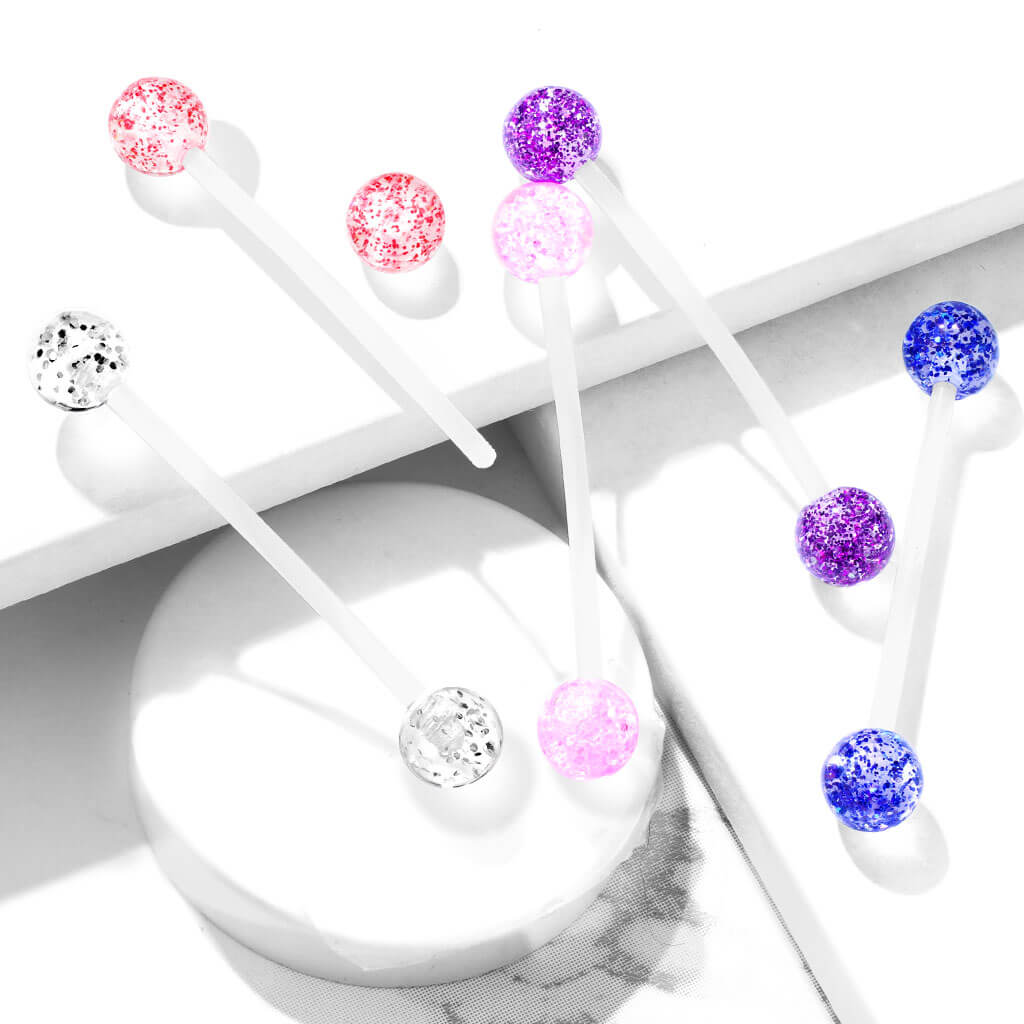 Piercing Nombril Bille Acrylique Pailletée - Image 9