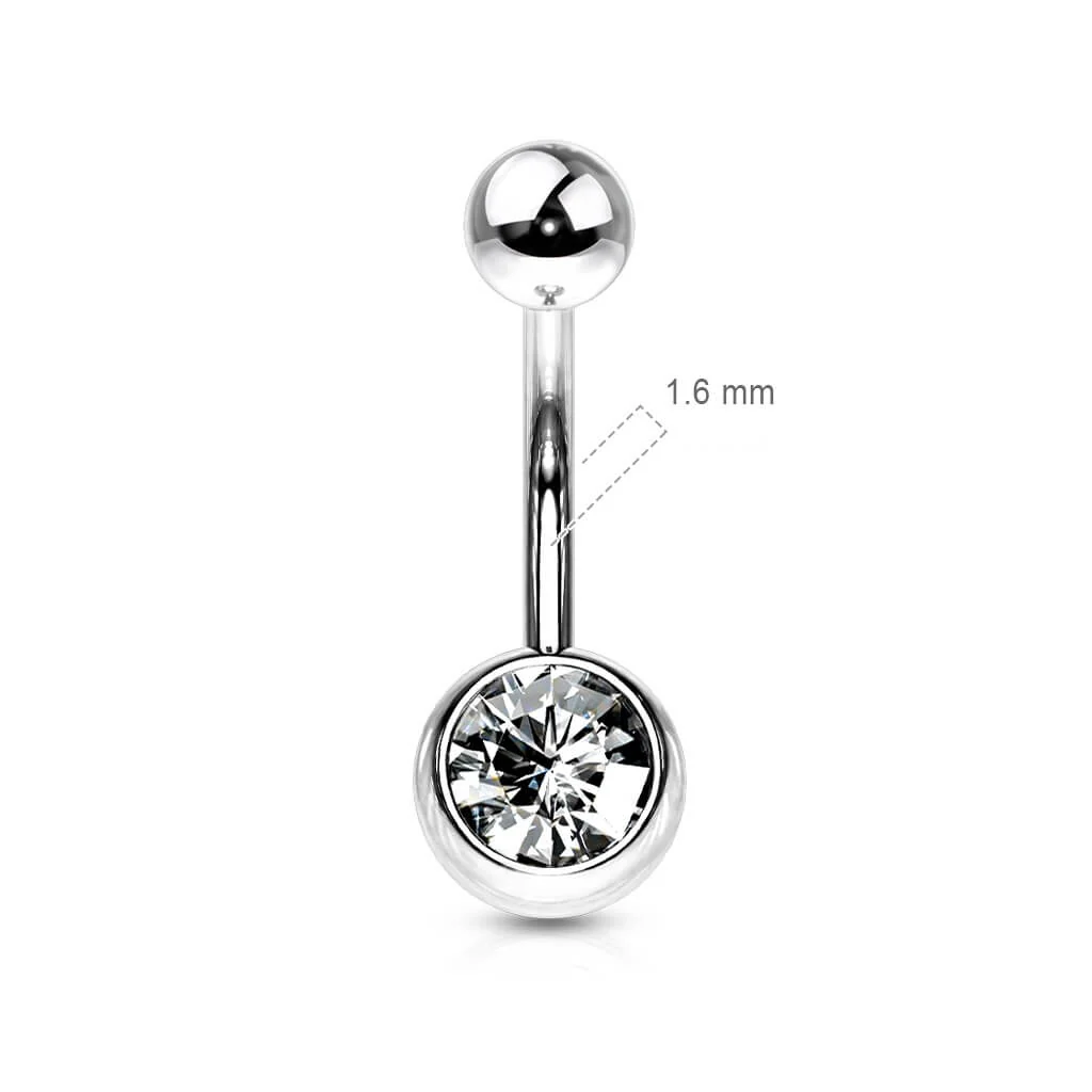Piercing Nombril Bille Zircone - Image 2