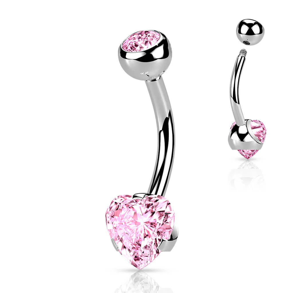 Piercing Nombril Coeur Zircone - Image 4