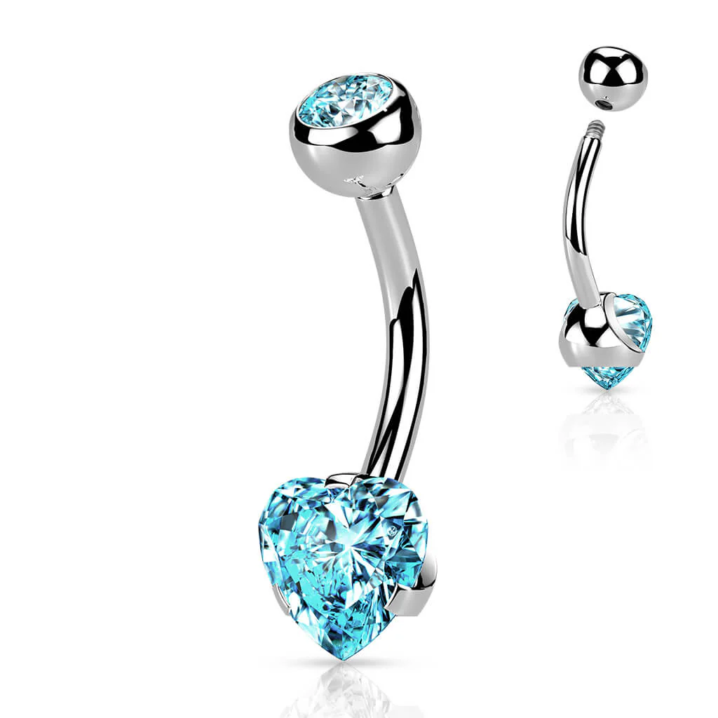 Piercing Nombril Coeur Zircone - Image 6