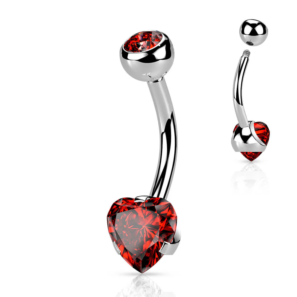 Piercing Nombril Coeur Zircone - Image 8