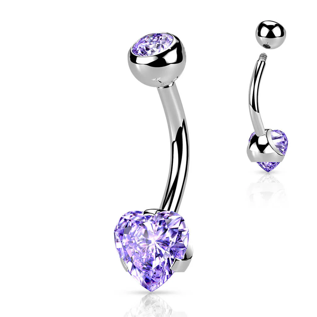 Piercing Nombril Coeur Zircone - Image 9