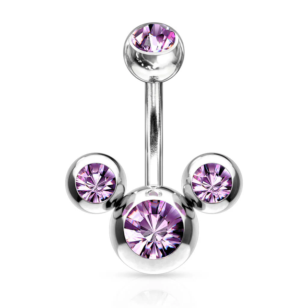 Piercing Nombril 3 Zircones - Image 10