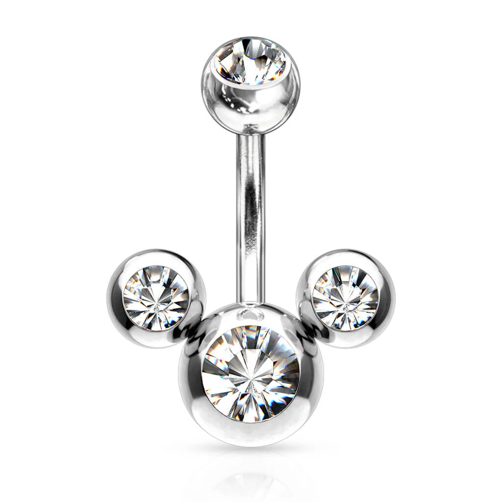 Piercing Nombril 3 Zircones - Image 4