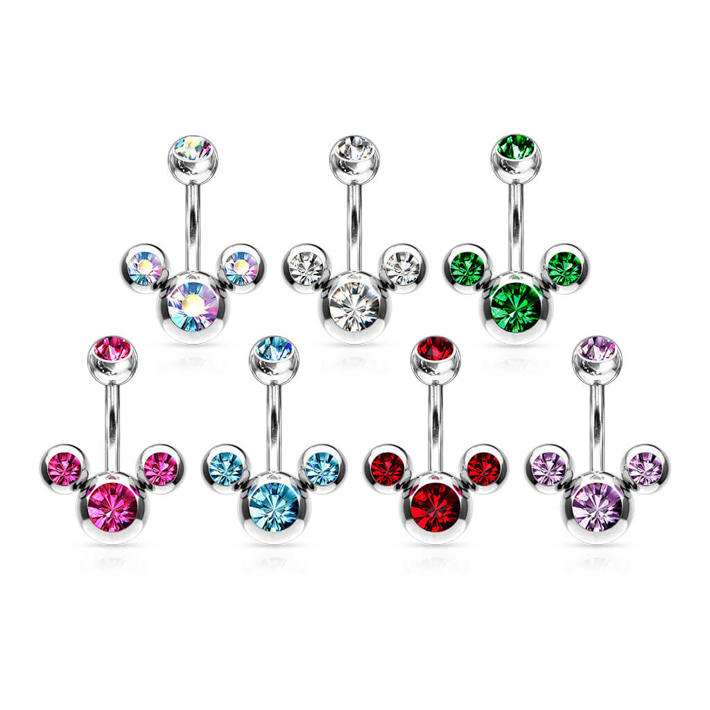 Piercing Nombril 3 Zircones - Image 5