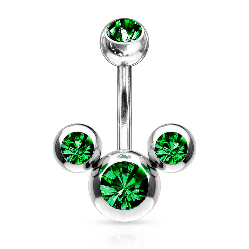 Piercing Nombril 3 Zircones - Image 6