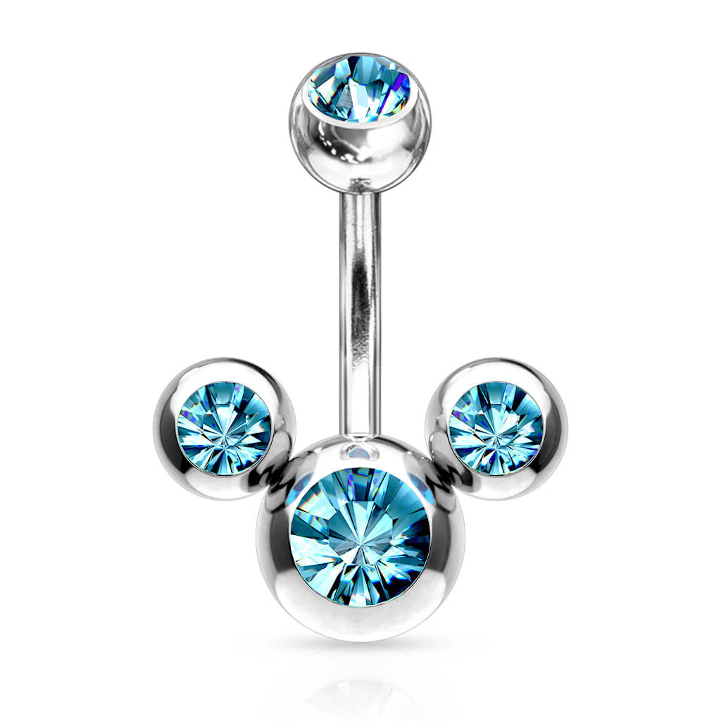 Piercing Nombril 3 Zircones - Image 8