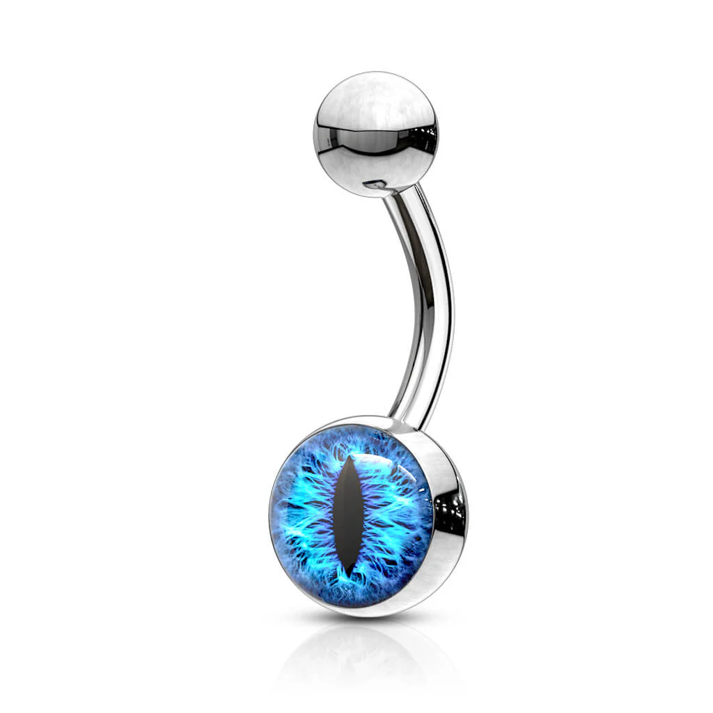 Piercing Nombril Oeil De Serpent Argent - Image 2