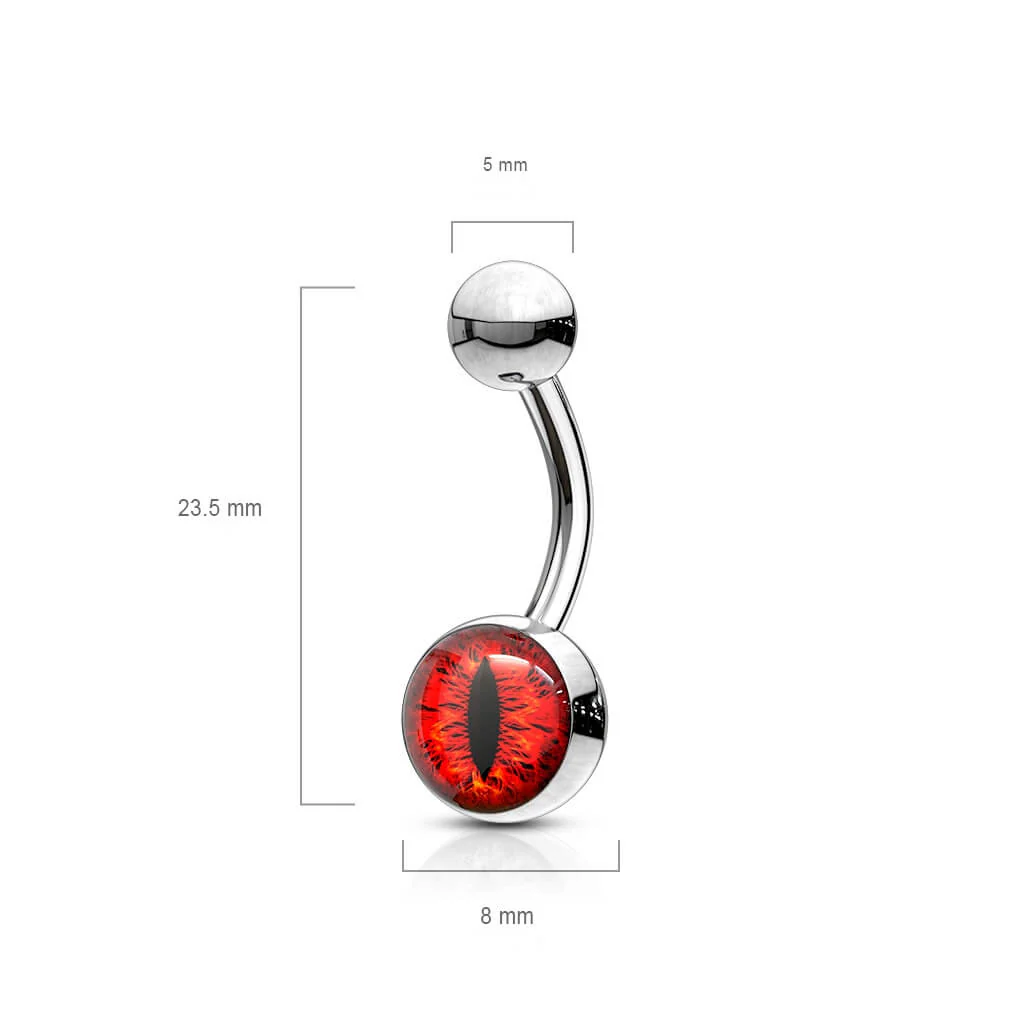 Piercing Nombril Oeil De Serpent Argent - Image 3