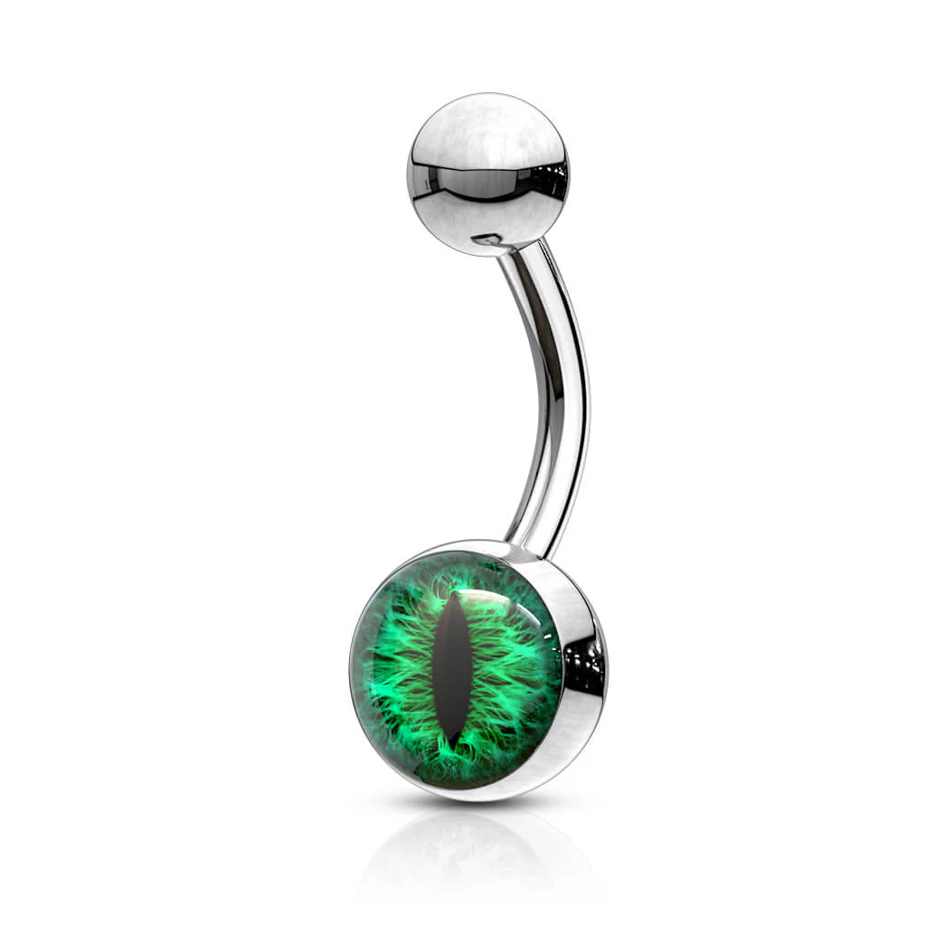 Piercing Nombril Oeil De Serpent Argent - Image 4