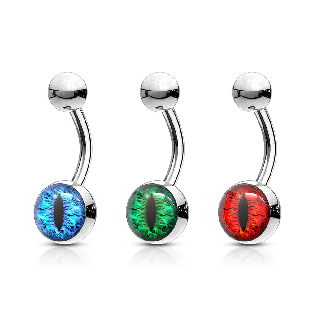 Piercing Nombril Oeil De Serpent Argent - Image 5