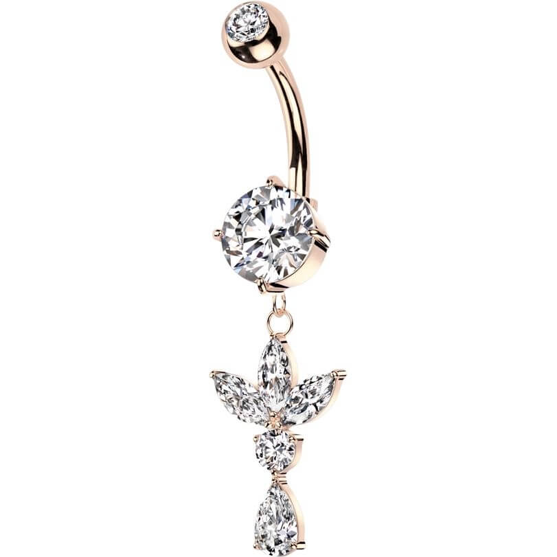 Piercing Nombril Pendentif Marquise Zircone - Image 6