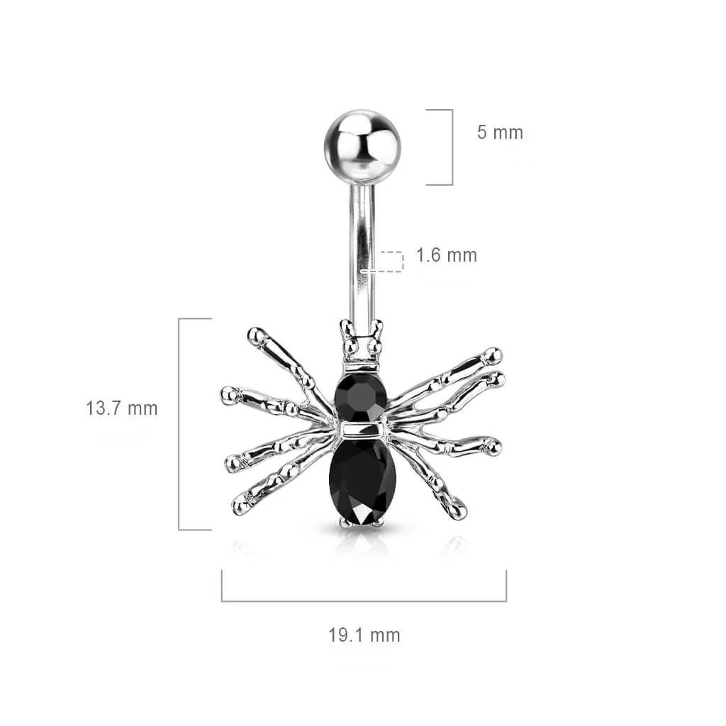Piercing Nombril Araignée Argent - Image 3