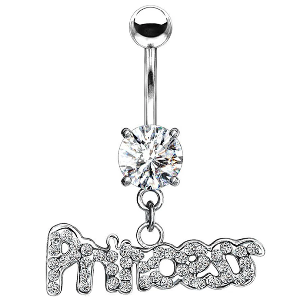 Piercing Nombril Pendentif Princesse Zircone