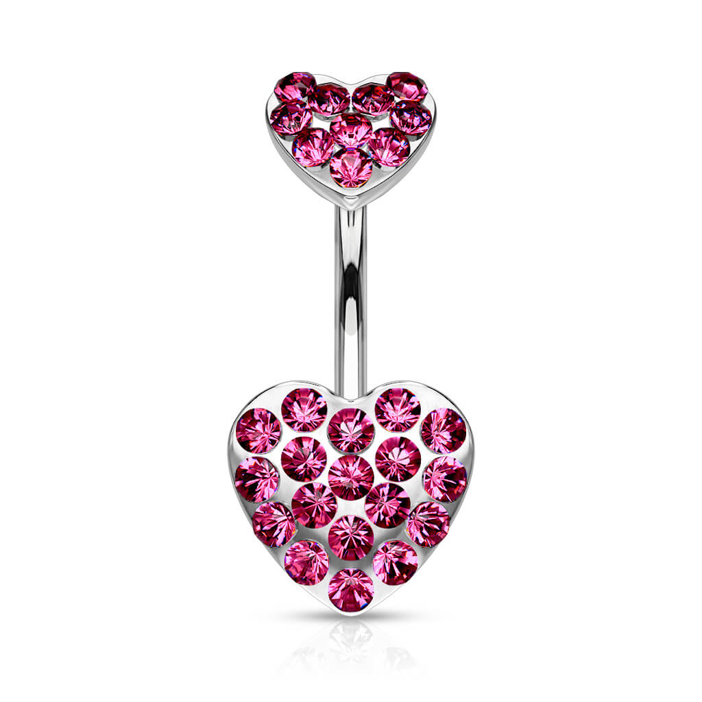 Piercing Nombril Cœur Zircone Argent - Image 4