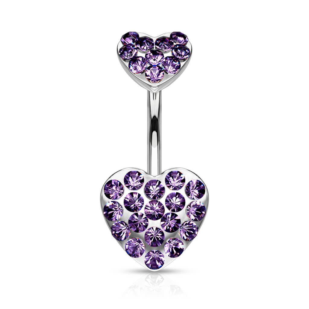 Piercing Nombril Cœur Zircone Argent - Image 7