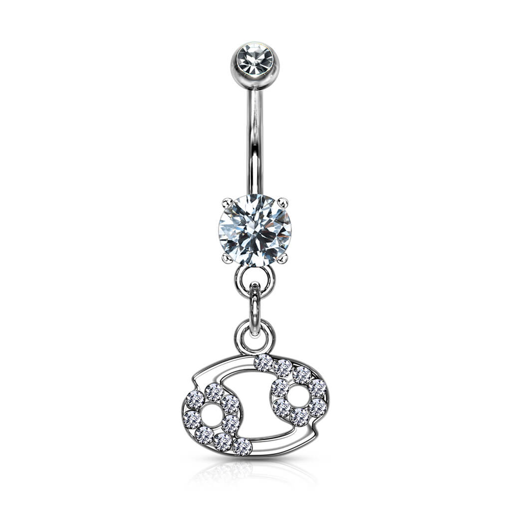 Piercing Nombril Pendentif Signe du Zodiaque Zircone Argent - Image 7