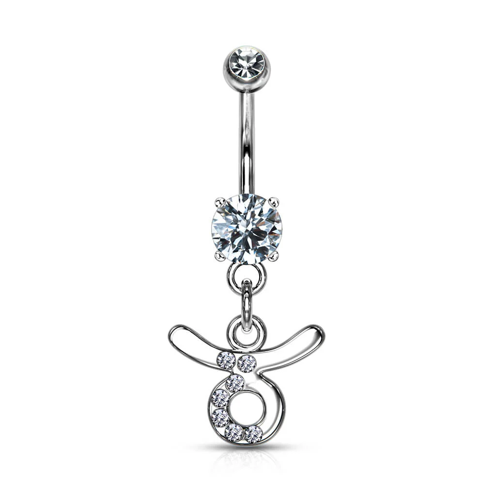 Piercing Nombril Pendentif Signe du Zodiaque Zircone Argent - Image 8