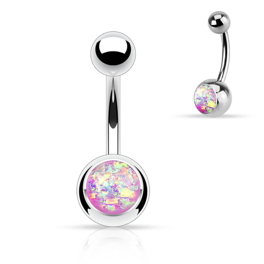 Piercing Nombril Opale Argent - Image 2