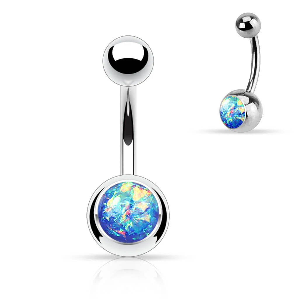 Piercing Nombril Opale Argent - Image 3