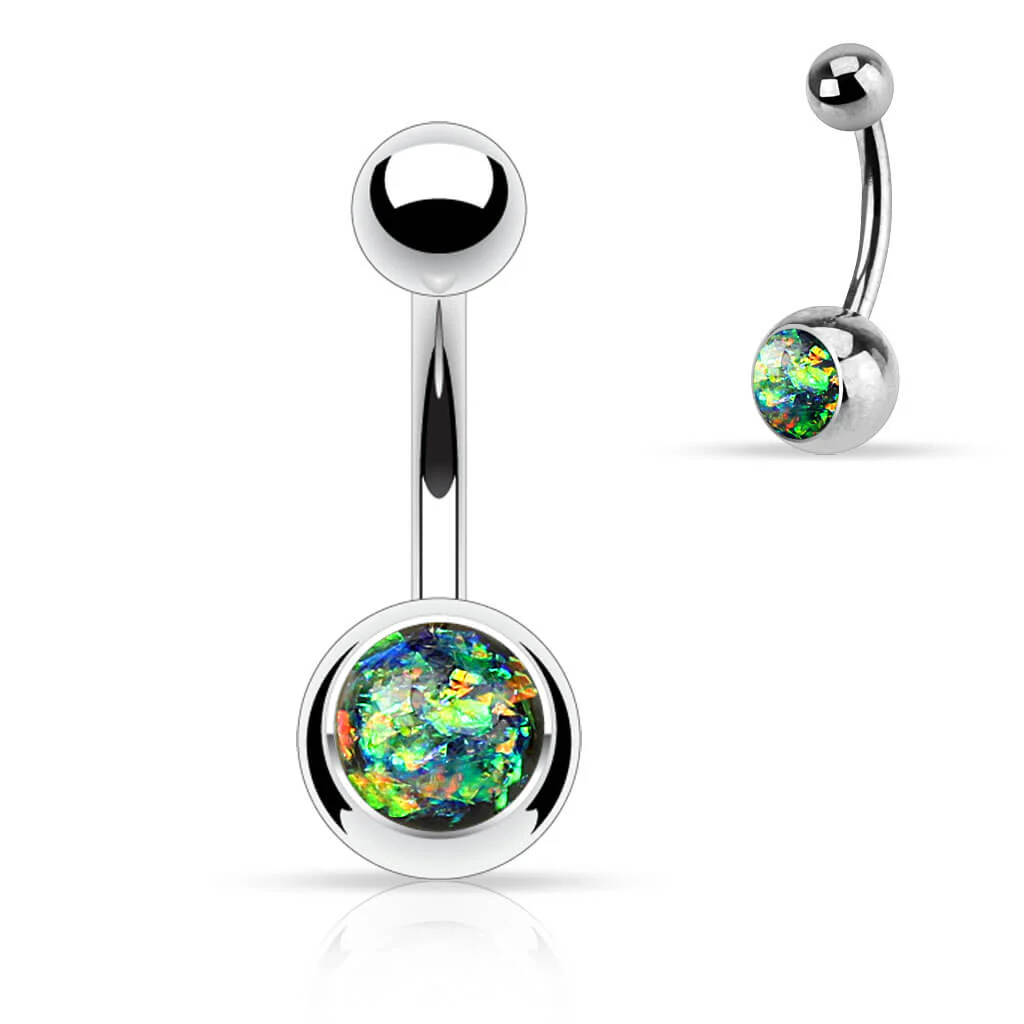 Piercing Nombril Opale Argent - Image 4