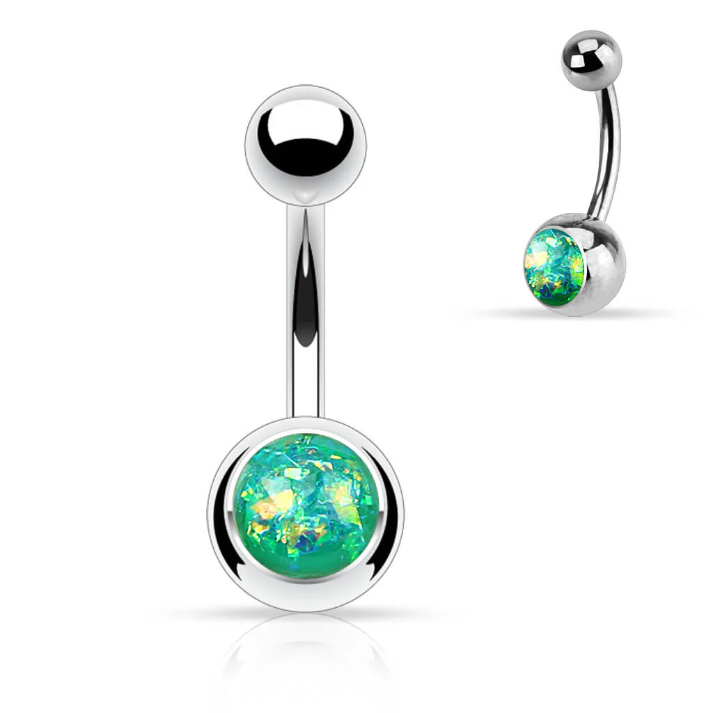 Piercing Nombril Opale Argent - Image 5