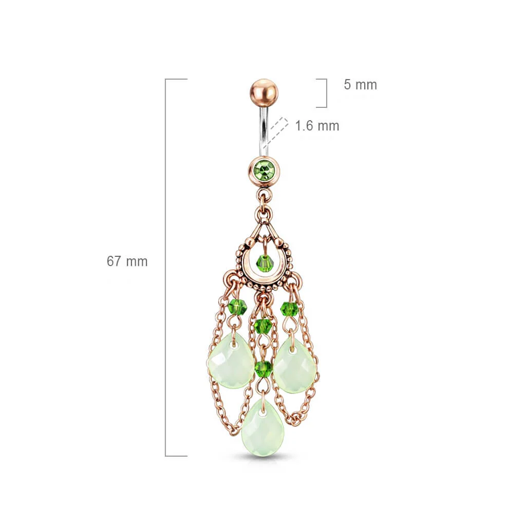 Piercing Nombril Pendentif Vintage Zircone - Image 2
