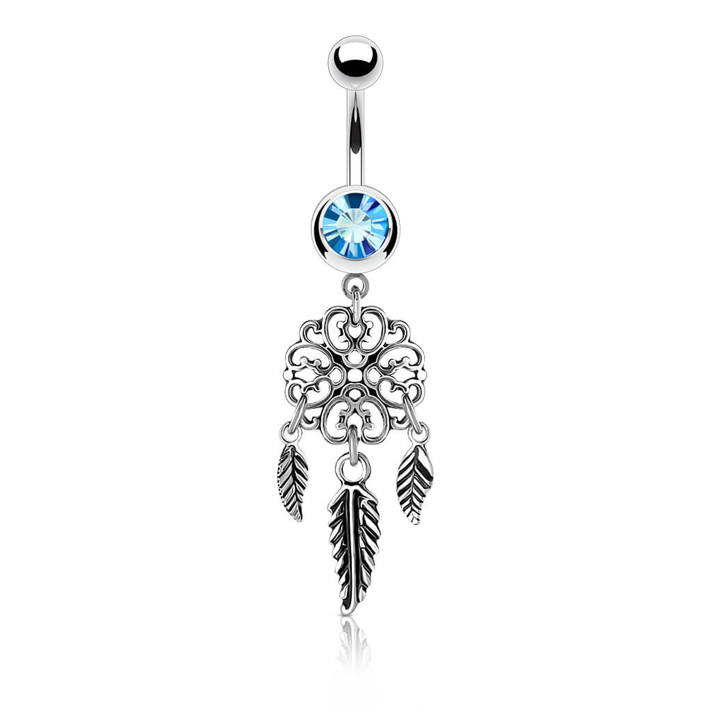 Piercing Nombril Attrape-Rêve Zircone Argent - Image 3