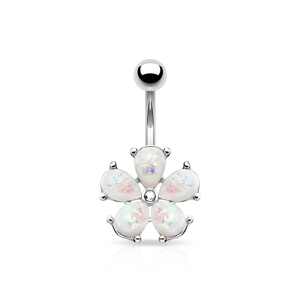 Piercing Nombril Fleur Opale - Image 4