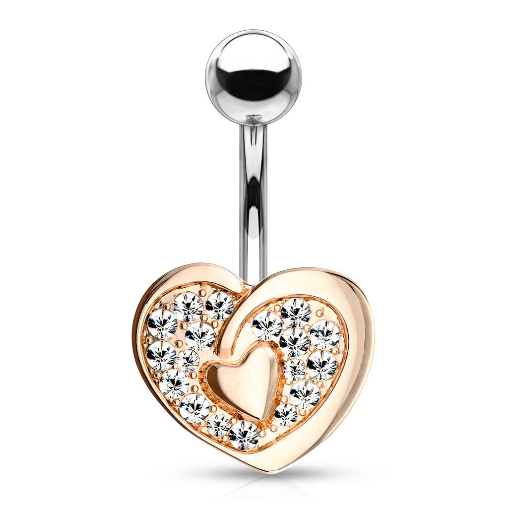 Piercing Nombril Cœur Zircone - Image 8