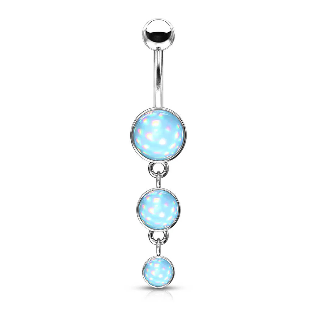 Piercing Nombril Pendentif 3 Pierres Synthétiques Lumineuses - Image 8