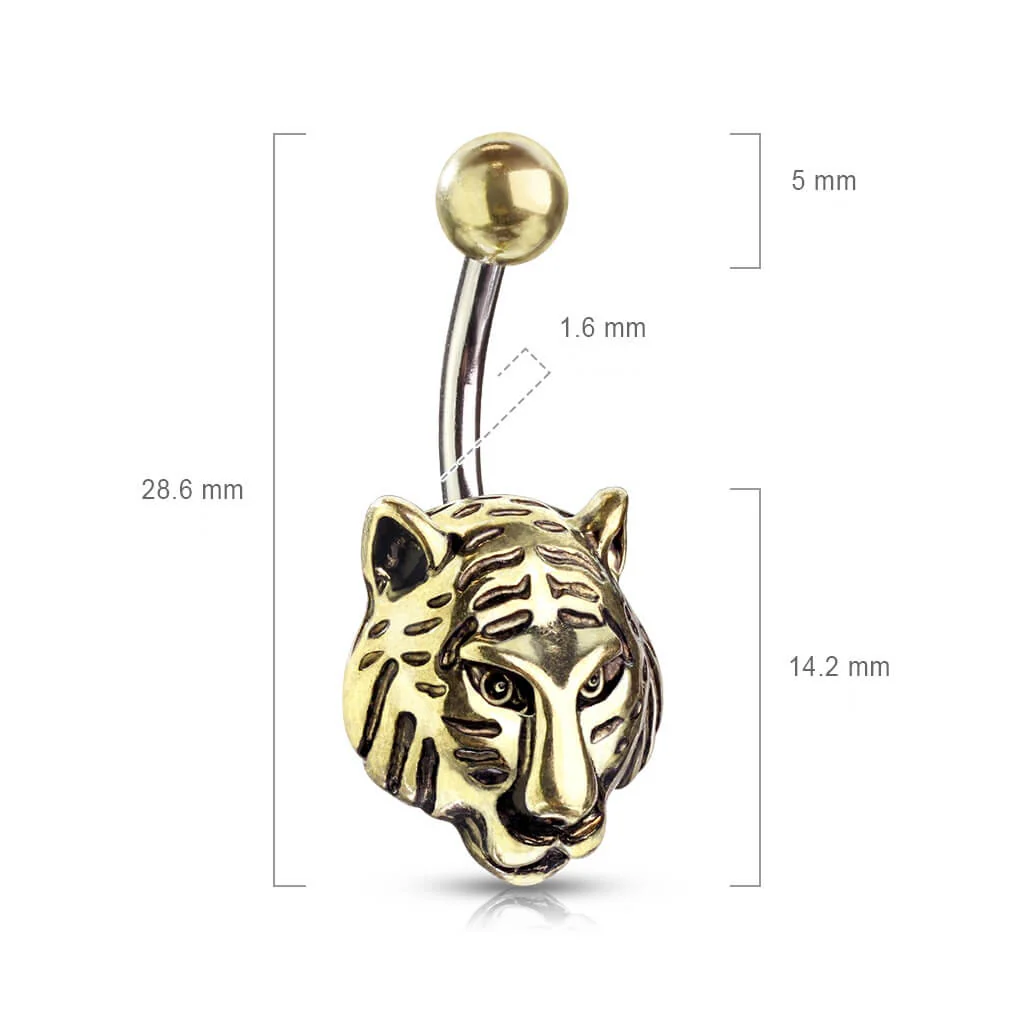 Piercing Nombril Tigre Or - Image 2