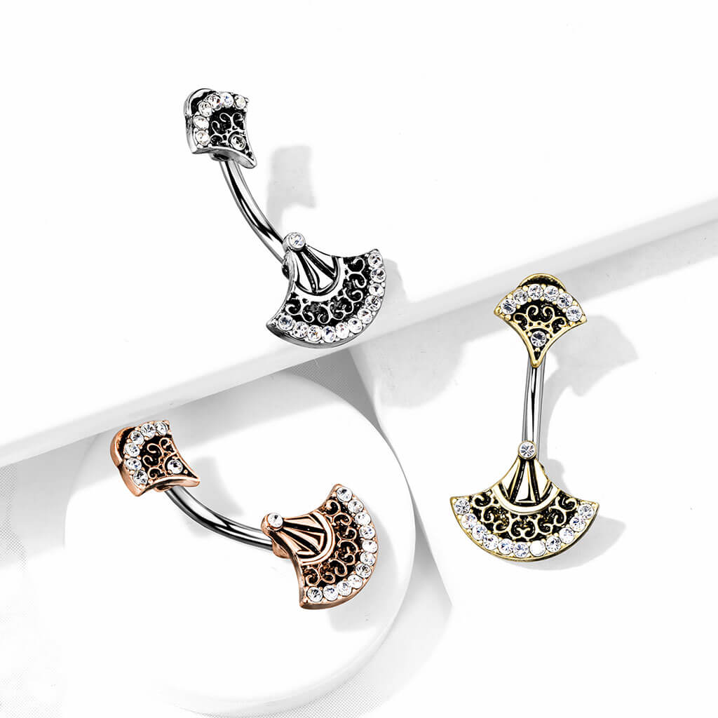 Piercing Nombril Eventail Zircone - Image 7