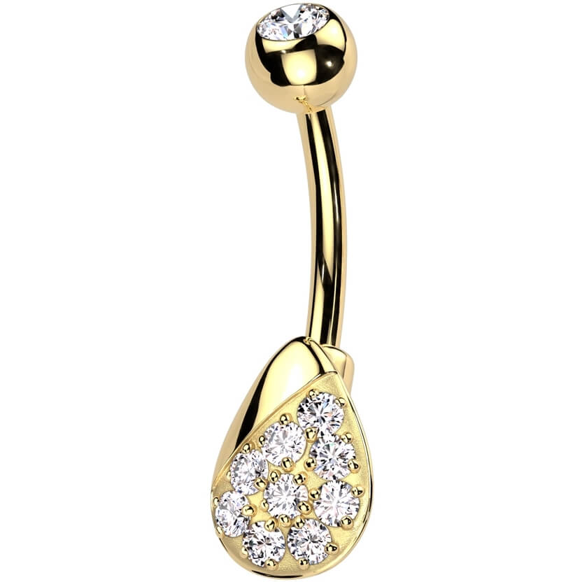Piercing Nombril Larme Zircone - Image 3