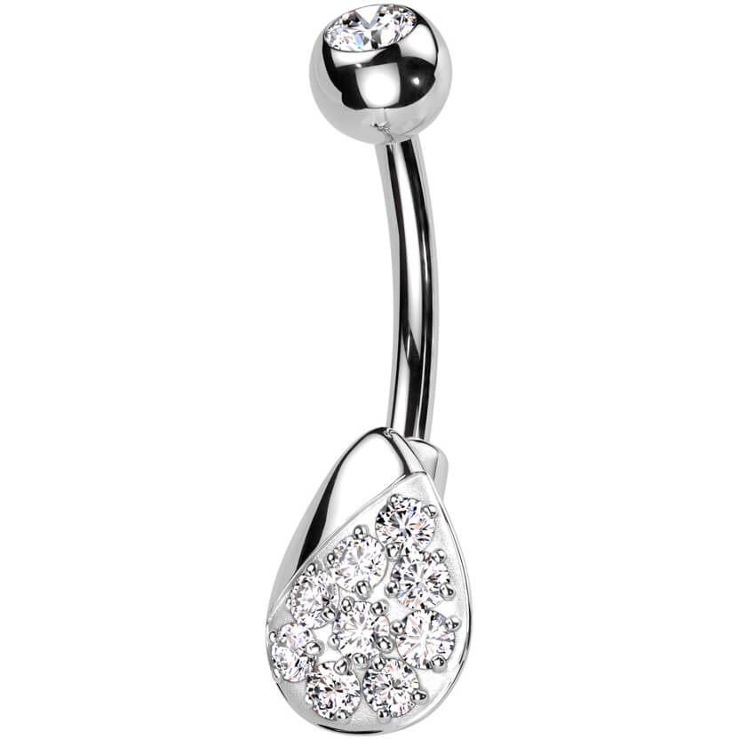 Piercing Nombril Larme Zircone - Image 5