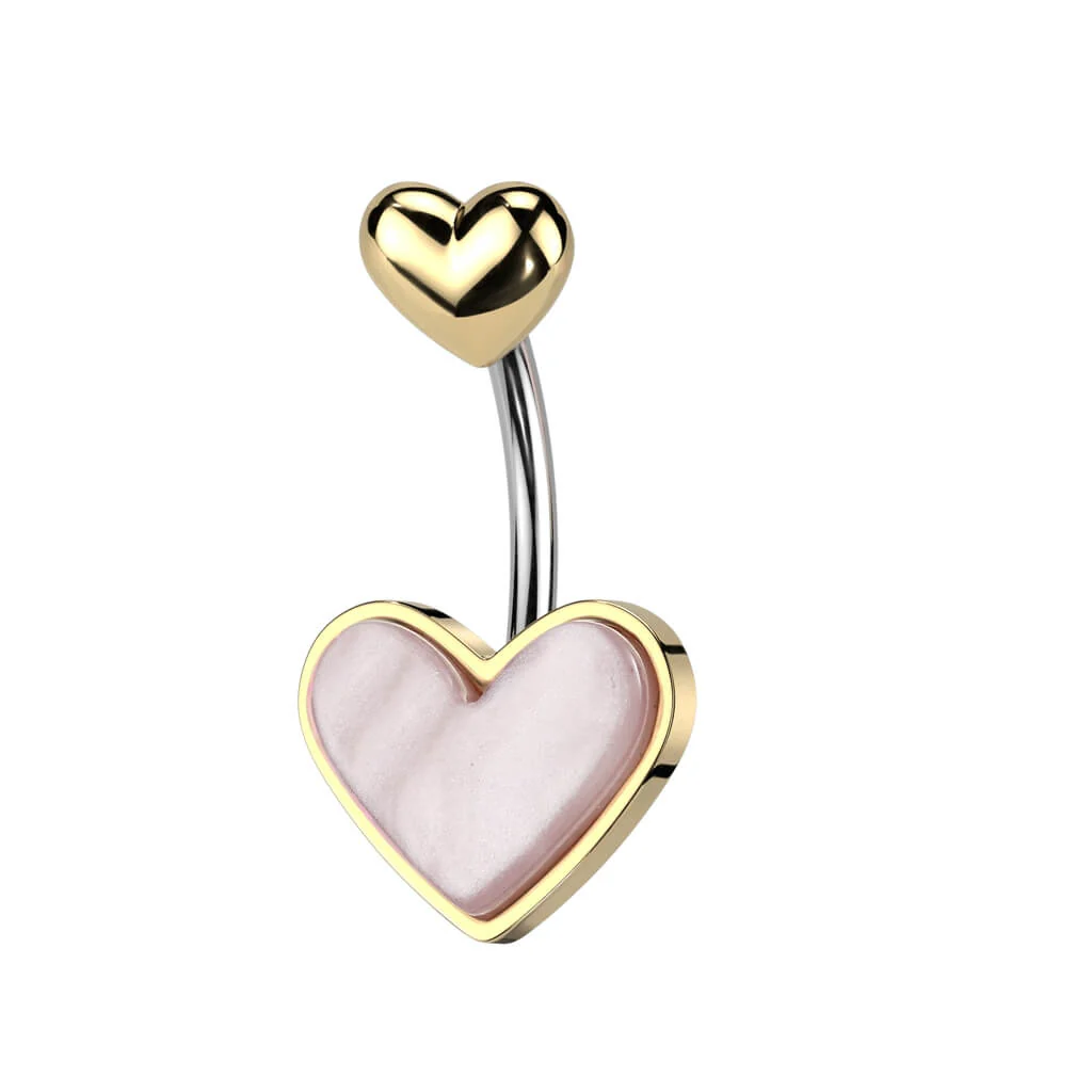 Piercing Nombril Cœur Nacrée - Image 2