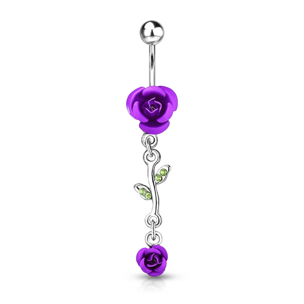 Piercing Nombril Pendentif Rose - Image 2