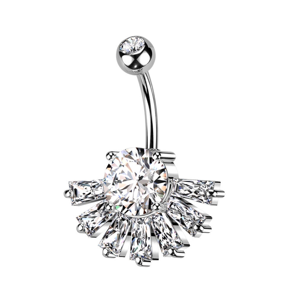 Piercing Nombril Eventail Zircone - Image 2