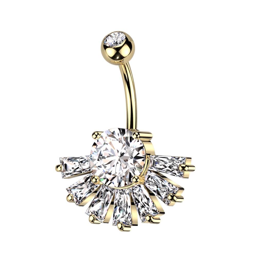 Piercing Nombril Eventail Zircone - Image 3