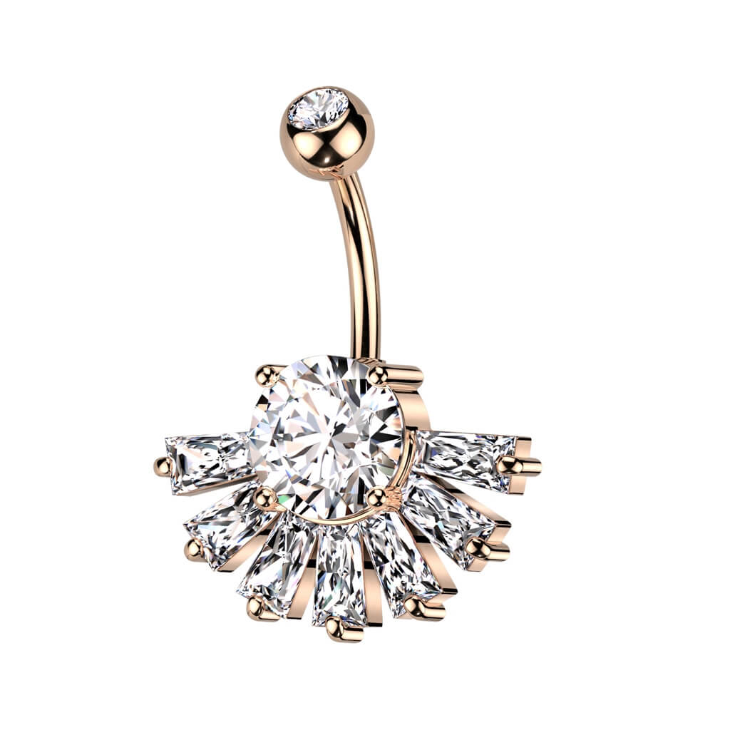 Piercing Nombril Eventail Zircone - Image 4