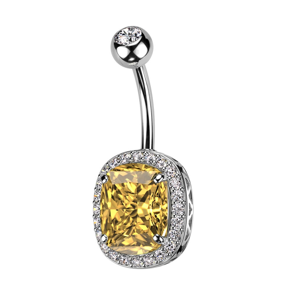 Piercing Nombril Zircone Ovale - Image 4