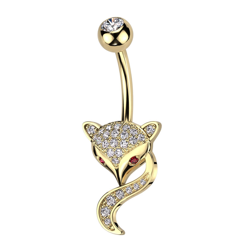 Piercing Nombril Renard Zircone - Image 2