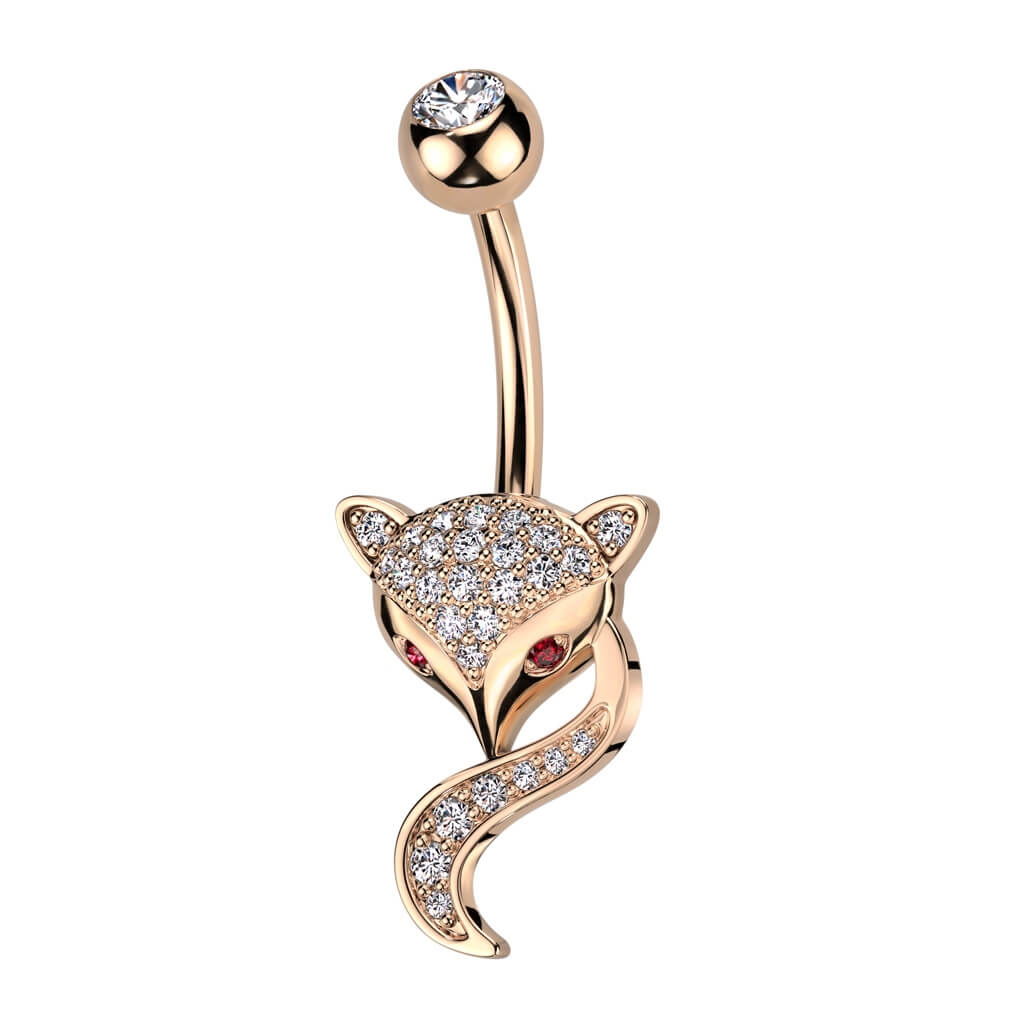 Piercing Nombril Renard Zircone - Image 3