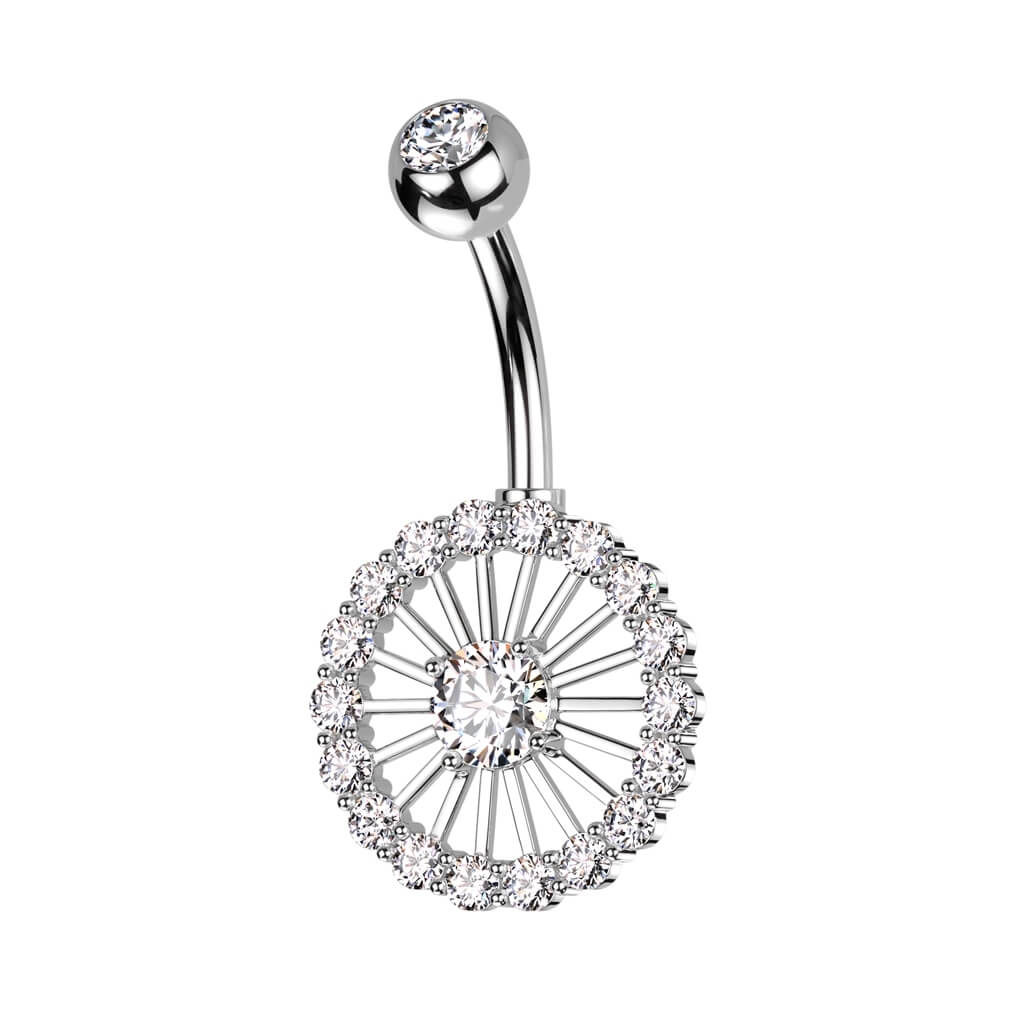 Piercing Nombril Roue Zircone - Image 2