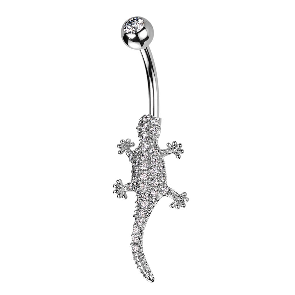 Piercing Nombril Lézard Zircone - Image 2