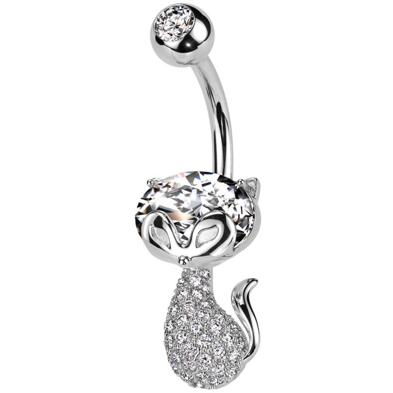Piercing Nombril Chat Zircone - Image 3