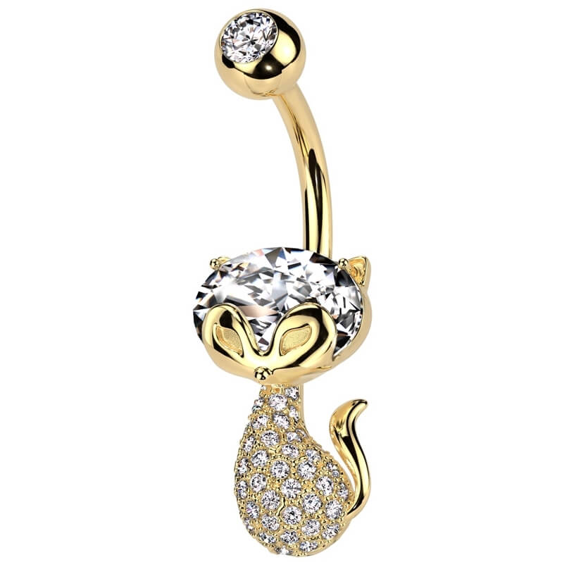 Piercing Nombril Chat Zircone - Image 4